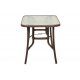 Τραπέζι "PALERMO" αλουμινίου σε χρώμα καφέ 140x80x71