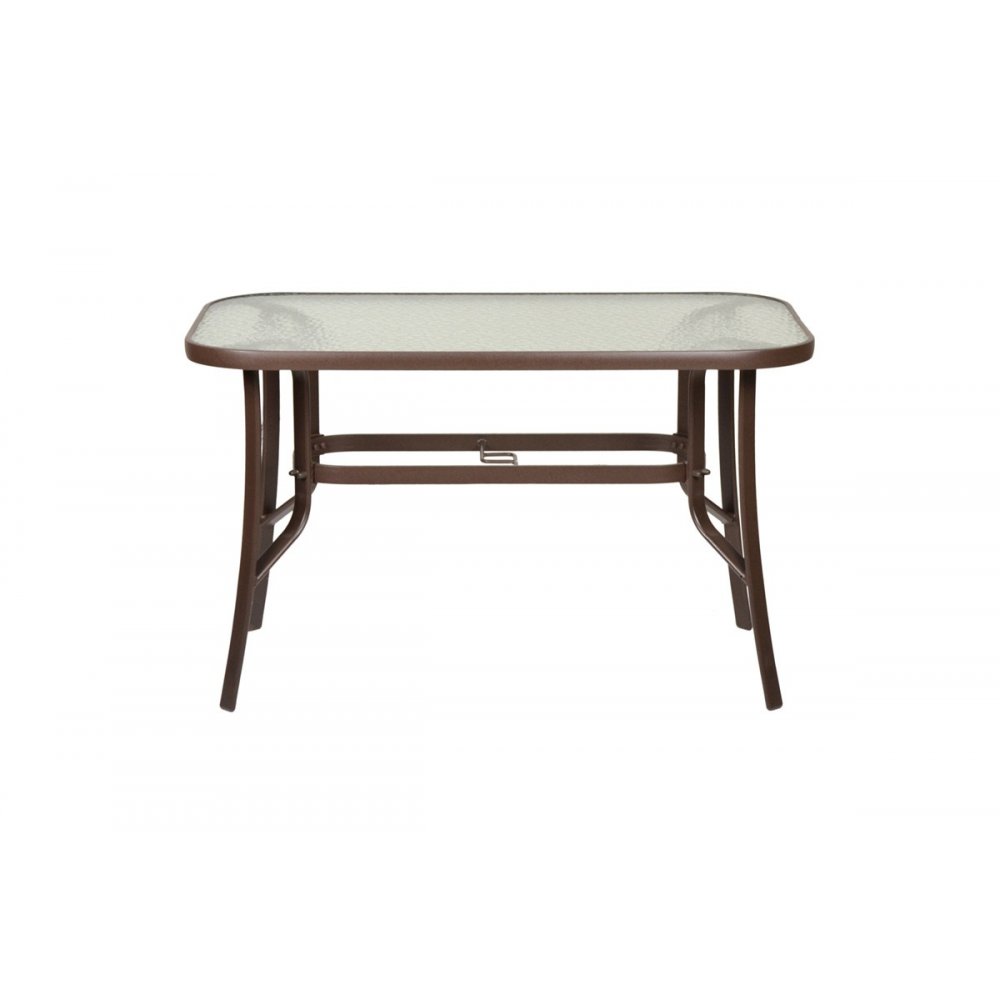 Τραπέζι "FESTIVAL" μεταλλικό σε καφέ χρώμα 120x70x71