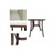 Τραπέζι "FESTIVAL" μεταλλικό σε καφέ χρώμα 120x70x71