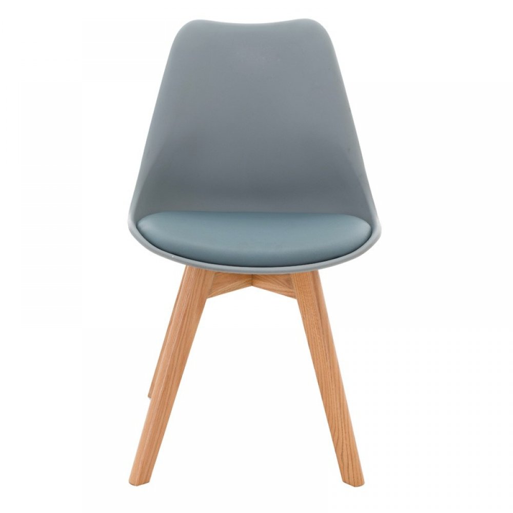 Καρέκλα "ELSA" από ξύλο μασίφ σε χρώμα γκρι 52x48x82