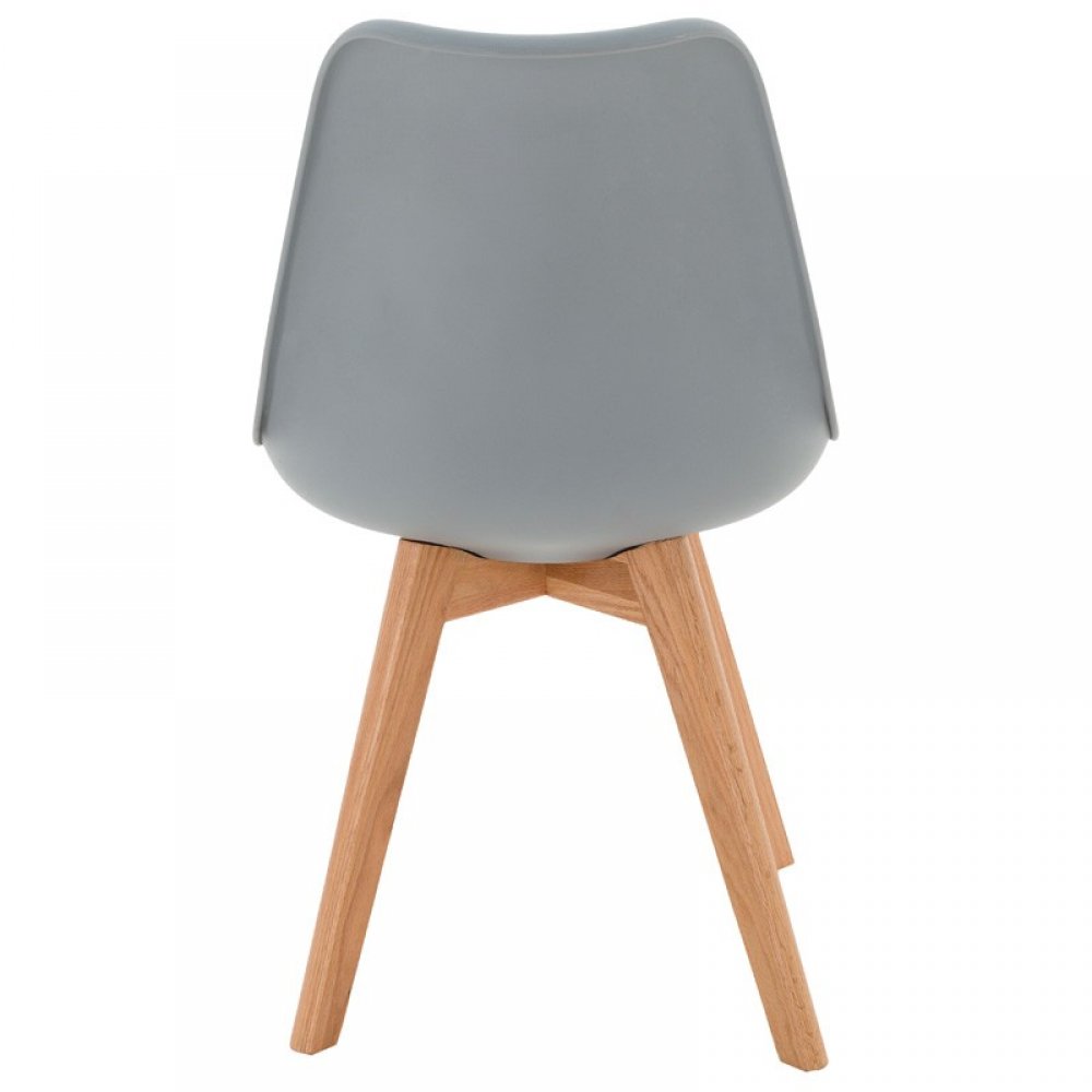 Καρέκλα "ELSA" από ξύλο μασίφ σε χρώμα γκρι 52x48x82
