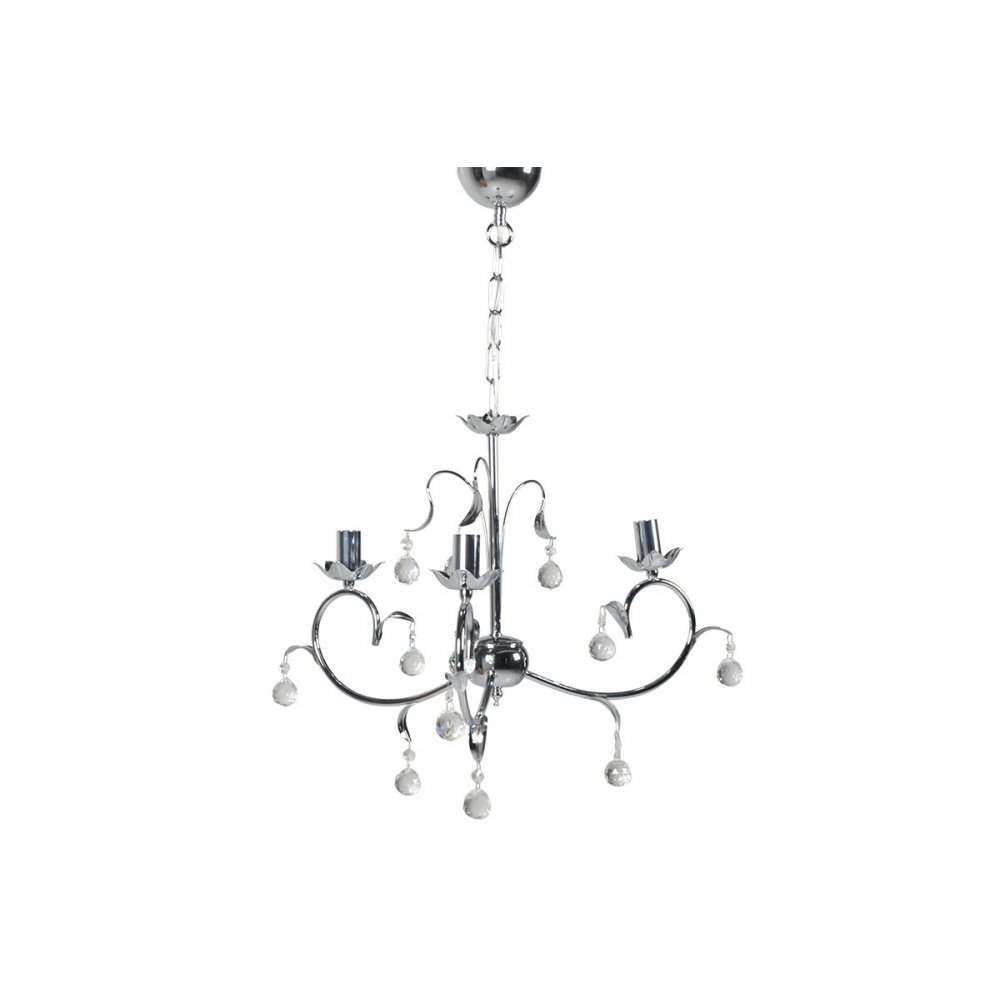 Φωτιστικό οροφής "LOUIZA" 3φωτο μεταλλικό σε χρώμα ασημί