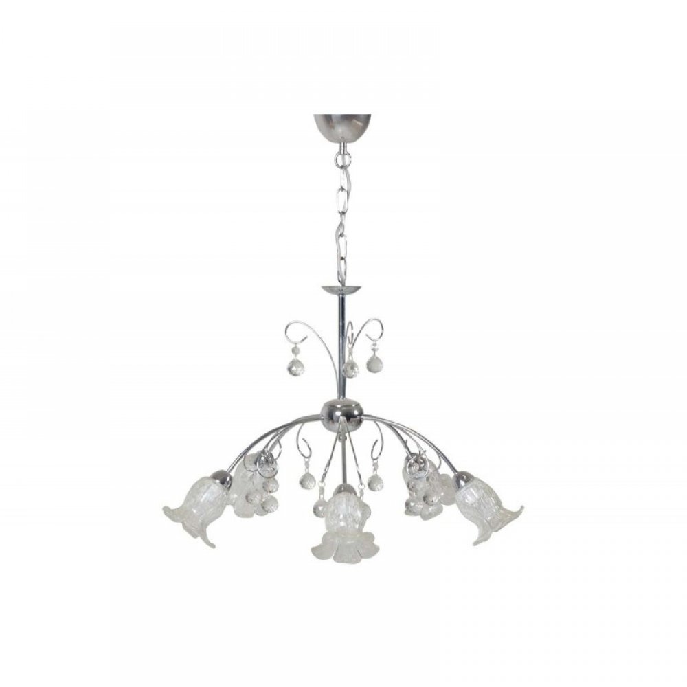 Φωτιστικό οροφής "MALIBU" 5φωτο μεταλλικό σε χρώμα ασημί