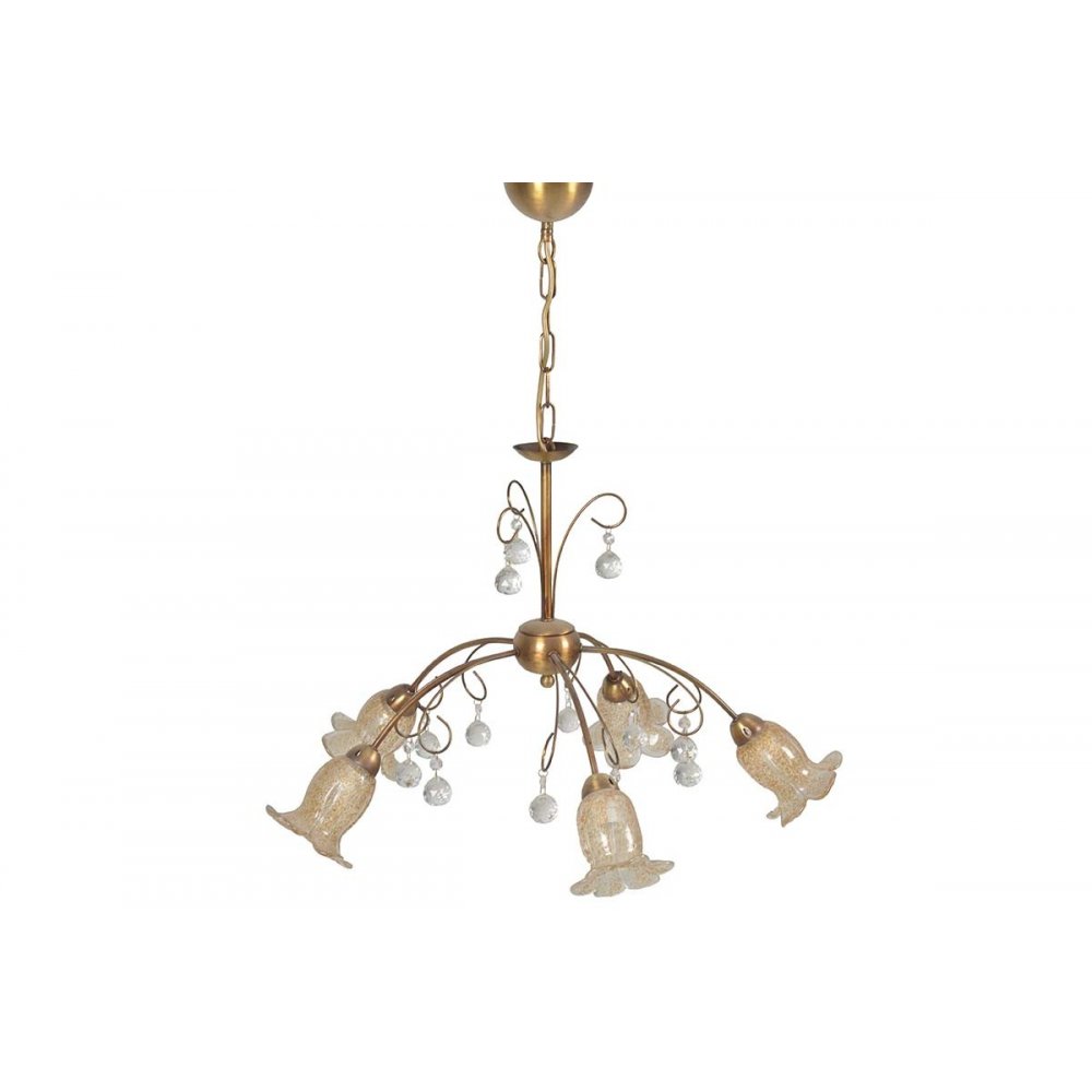 Φωτιστικό οροφής "MALIBU" 5φωτο μεταλλικό σε χρώμα μπρονζέ