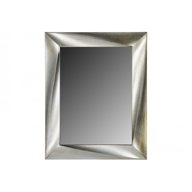 Ορθογώνιος πλαστικός καθρέπτης σε χρώμα κρεμ-σαμπανί 75x60