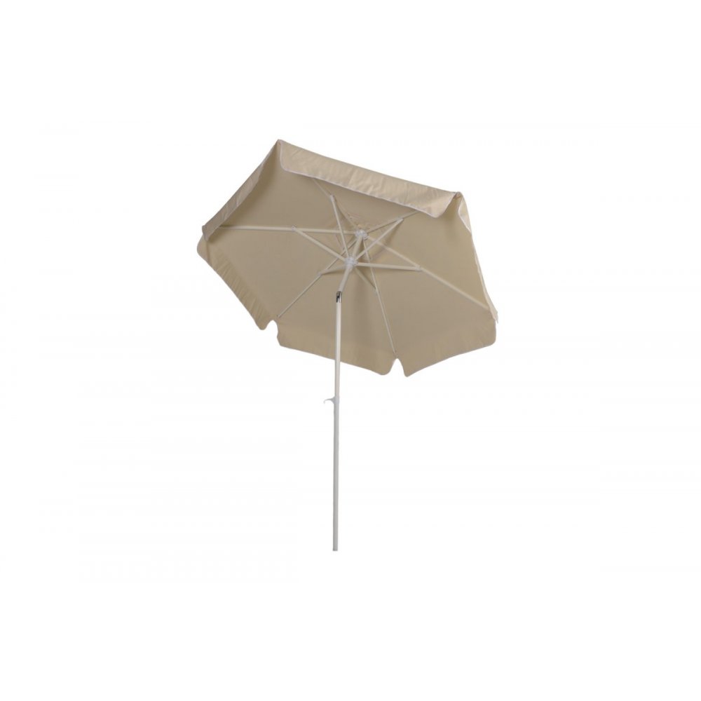Ομπρέλα στρόγγυλη επαγγελματική με αδιάβροχο ύφασμα σε εκρού χρώμα