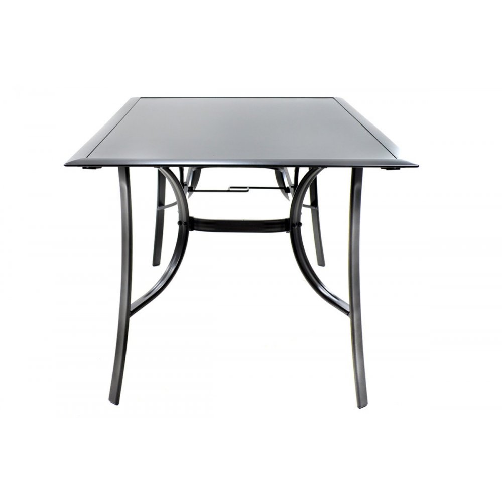 Τραπέζι "ROMEO" αλουμινίου σε χρώμα ανθρακί 140x80x72