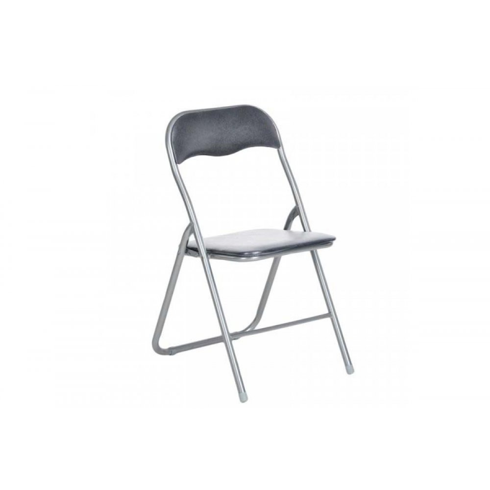 Καρέκλα "MANGO" μεταλλική πτυσσόμενη σε χρώμα γκρι 44x48x80