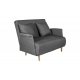 Καναπές-κρεβάτι "TΙΤΤΙ" διθέσιος υφασμάτινος σε γκρι χρώμα 101x85x87