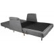 Καναπές-κρεβάτι "TΙΤΤΙ" διθέσιος υφασμάτινος σε γκρι χρώμα 101x85x87