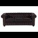 Καναπές τριθέσιος τ.chesterfield σε χρώμα σκούρο καφέ χρώμα 208x90x73