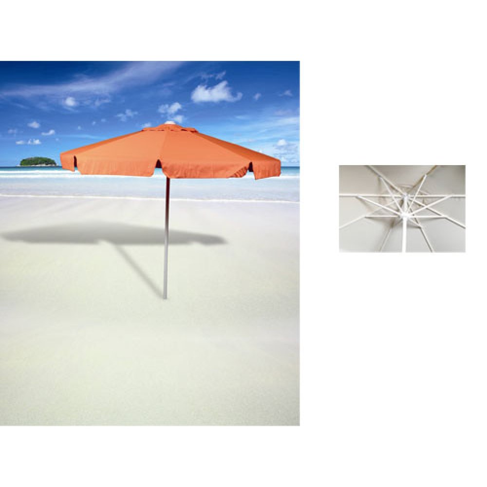 Ομπρέλα στρόγγυλη 2,35 μέτρα επαγγελματική και αδιάβροχο ύφασμα σε πορτοκαλί χρώμα