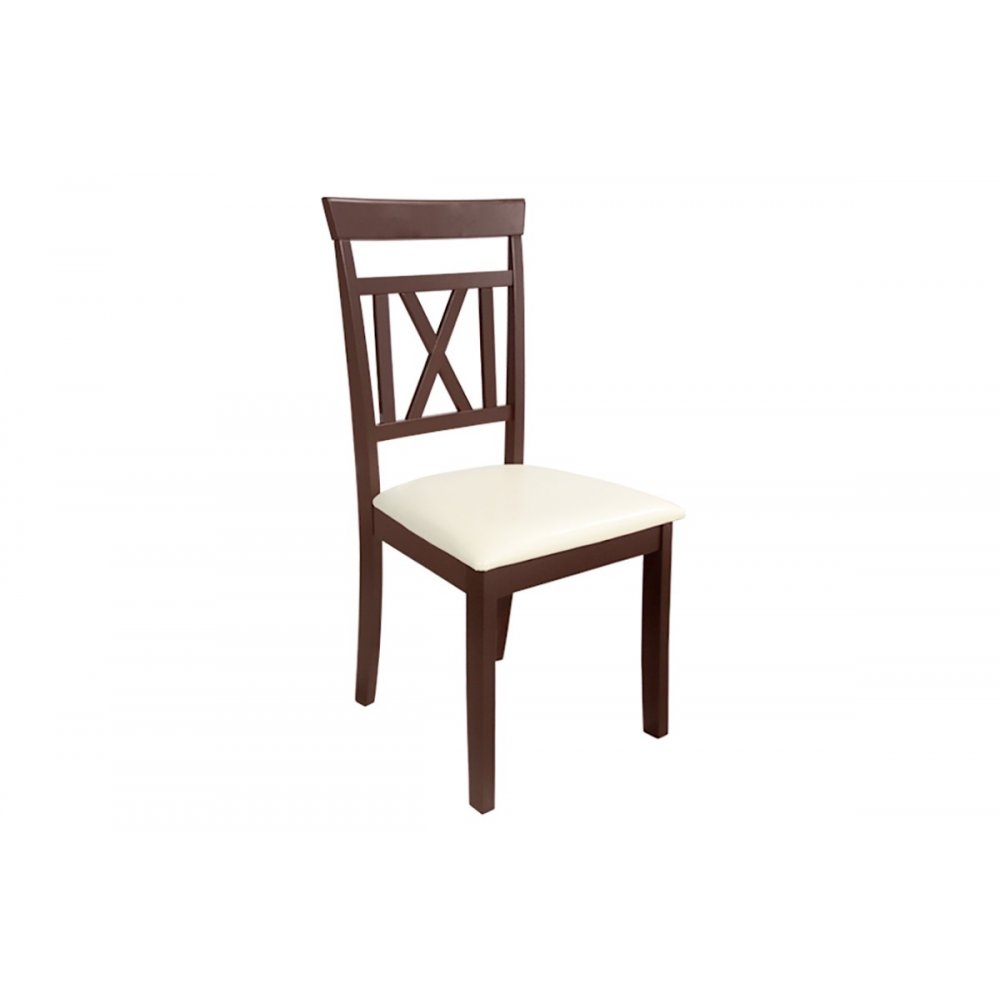 Καρέκλα "VANIA" από μασιφ ξύλο σε χρώμα σκούρο καρυδί 42x41x94