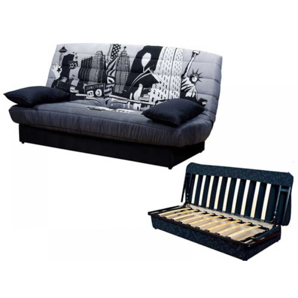 Καναπές-κρεβάτι "BROADWAY" τριθέσιος υφασμάτινος 185x88x82