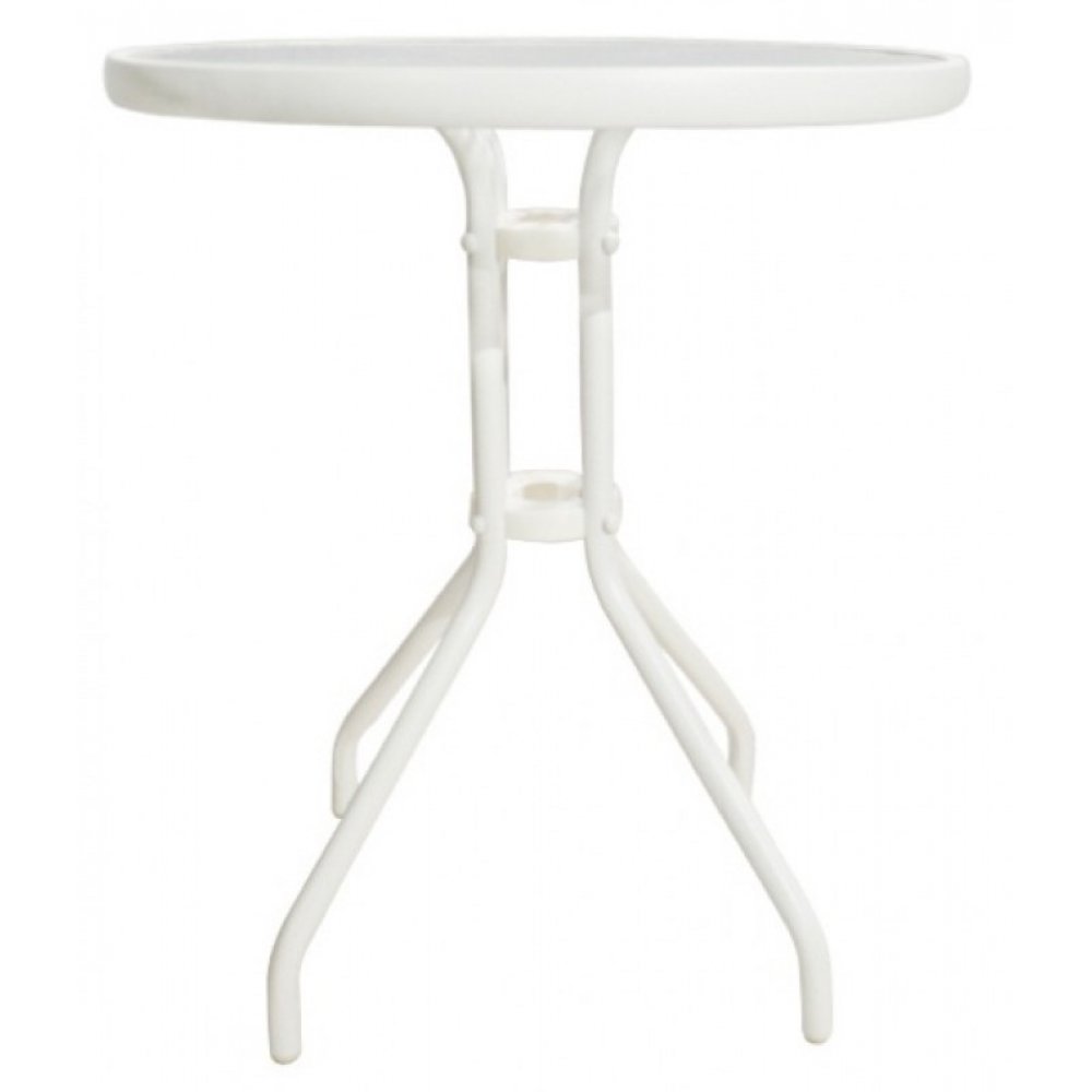 Τραπέζι μεταλλικό "LIMA" σε χρώμα λευκό 60x71