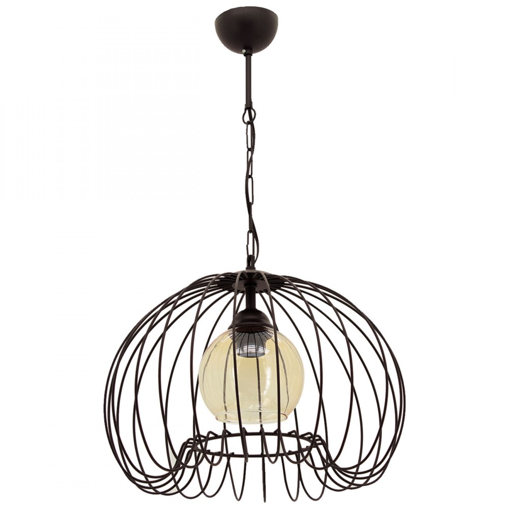 Φωτιστικό "DEMET" οροφής μονόφωτο μεταλλικό σε χρώμα μαύρο Φ37