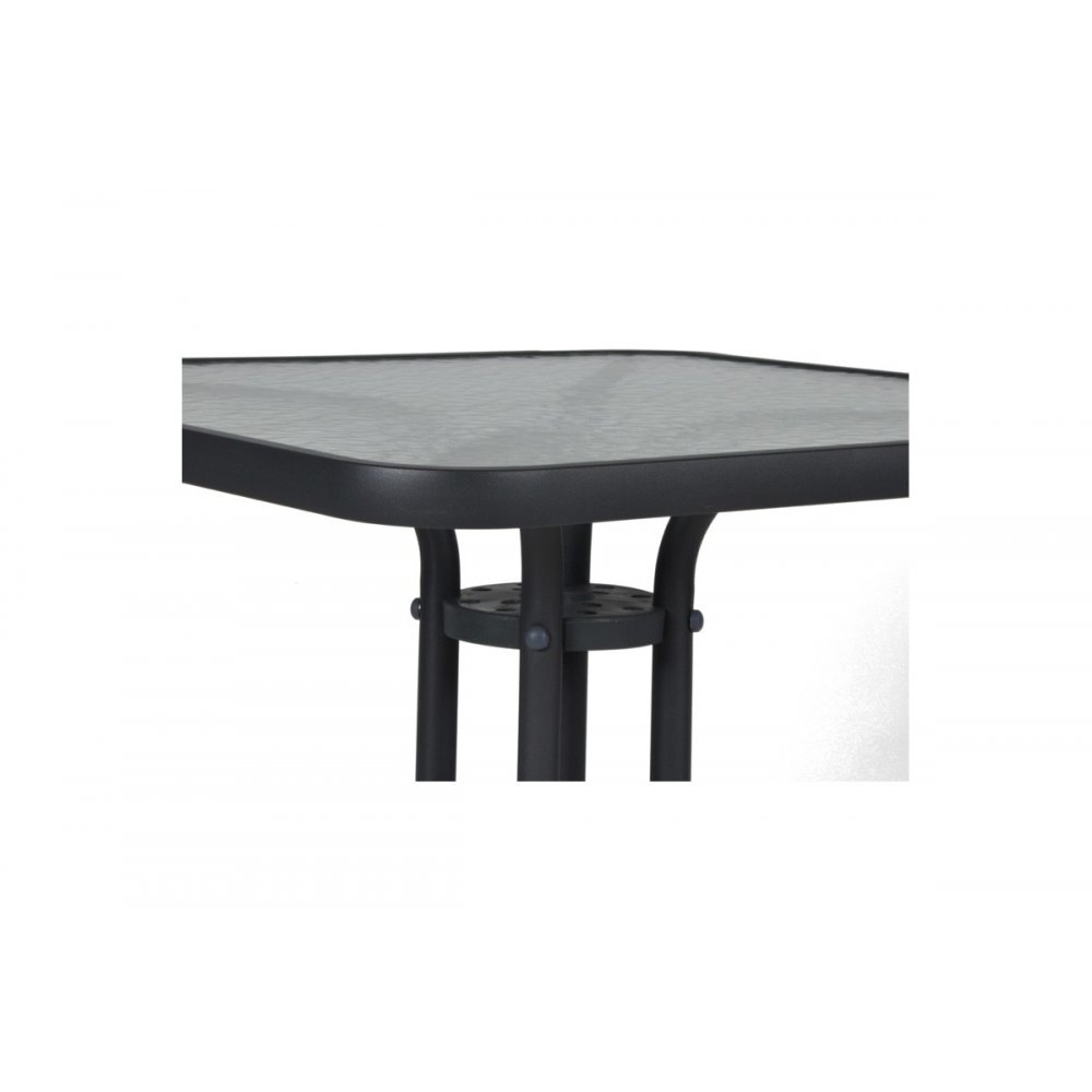 Τραπέζι "PALMAS" μεταλλικό σε χρώμα ανθρακί 60x60x71