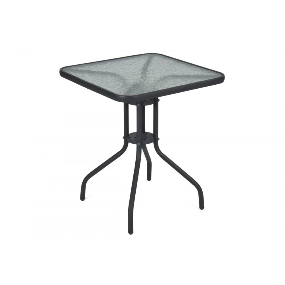Τραπέζι "PALMAS" μεταλλικό σε χρώμα ανθρακί 60x60x71