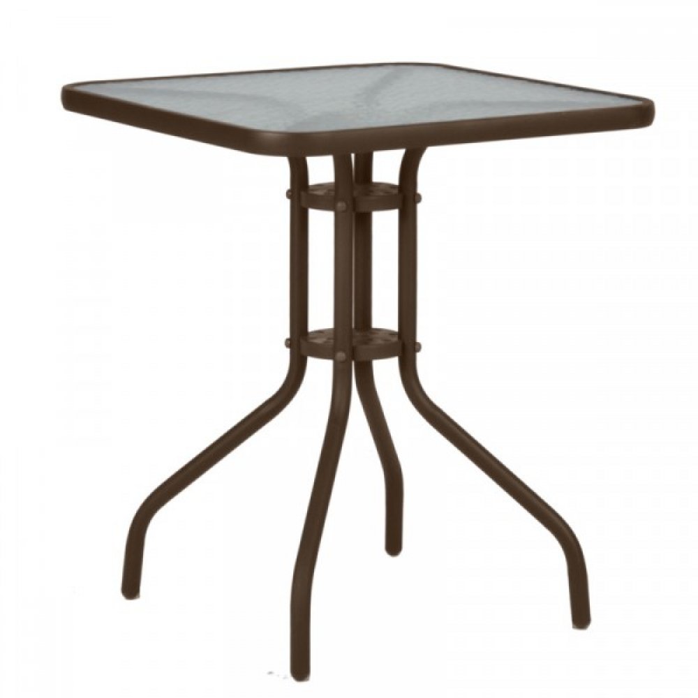 Τραπέζι "PALMAS" αλουμινίου σε χρώμα μαύρο 60x60x71