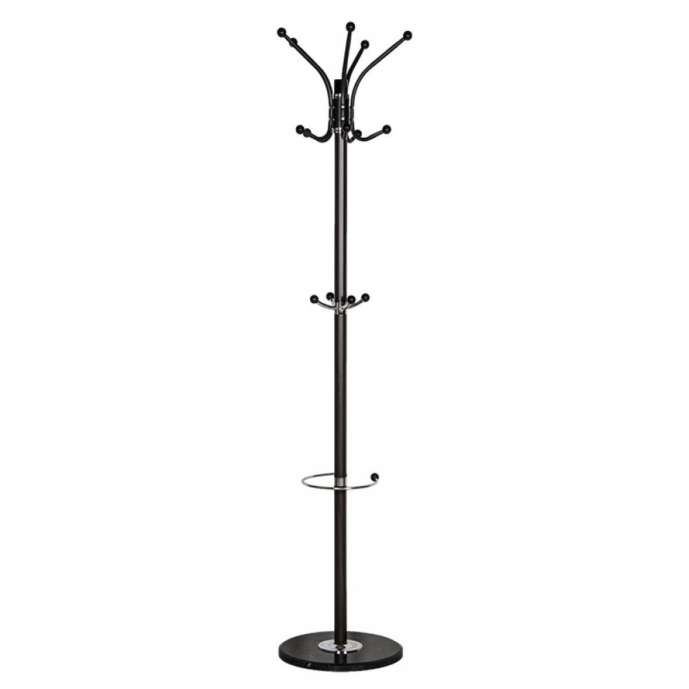 Καλόγερος "DOCA" μεταλλικός περιστρεφόμενος με μαρμάρινη βάση σε χρώμα σκούρο καρυδί 37x175