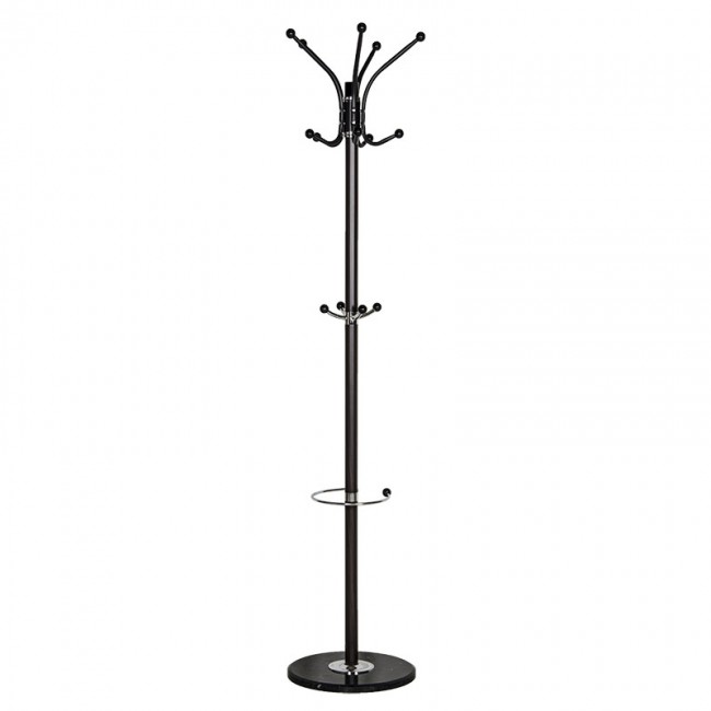 Καλόγερος "DOCA" μεταλλικός περιστρεφόμενος με μαρμάρινη βάση σε χρώμα σκούρο καρυδί 37x175