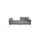 Καναπές-κρεβάτι "ALEXIS" τριθέσιος υφασμάτινος σε χρώμα γκρι 190x78x78