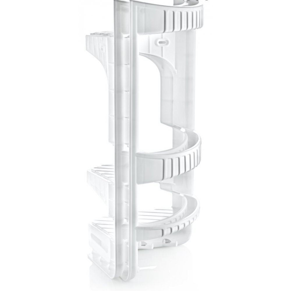 Ραφιέρα μπάνιου γωνιακή με 3 ράφια σε λευκό χρώμα 28x17,5x45