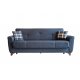 Καναπές-κρεβάτι "MANHATTAN" τριθέσιος υφασμάτινος σε χρώμα μπλε 216x81x92