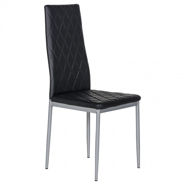 Καρέκλα "VIVA" από pvc σε μαύρο χρώμα 52x43x96
