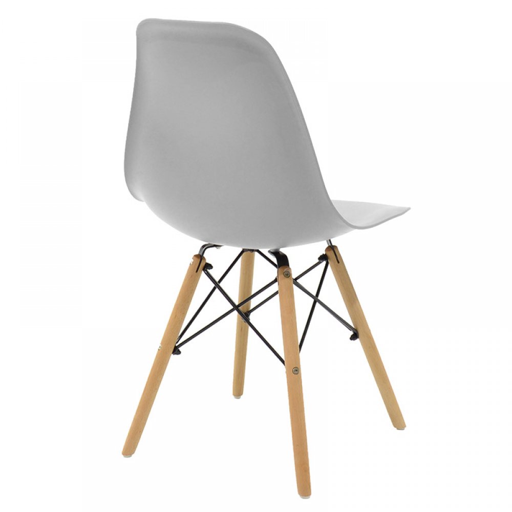 Καρέκλα "MALTA NEW" από μασίφ ξύλο σε χρώμα γκρι 51x47x81