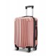 Βαλίτσα τρόλλεϋ abs με κλειδαριά ασφαλείας σε ροζ-χρυσό χρώμα 51x30x20