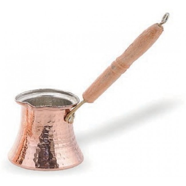 Μπρίκι χάλκινο με ξύλινη χειρολαβή 150ml
