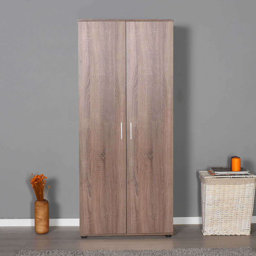 Ντουλάπα δίφυλλη σε χρώμα latte 80x47x187 Ντουλάπα δίφυλλη σε χρώμα latte 80x47x187