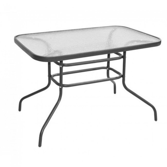 Τραπέζι "CARLOS" μεταλλικό σε ανθρακί χρώμα 140x80x70