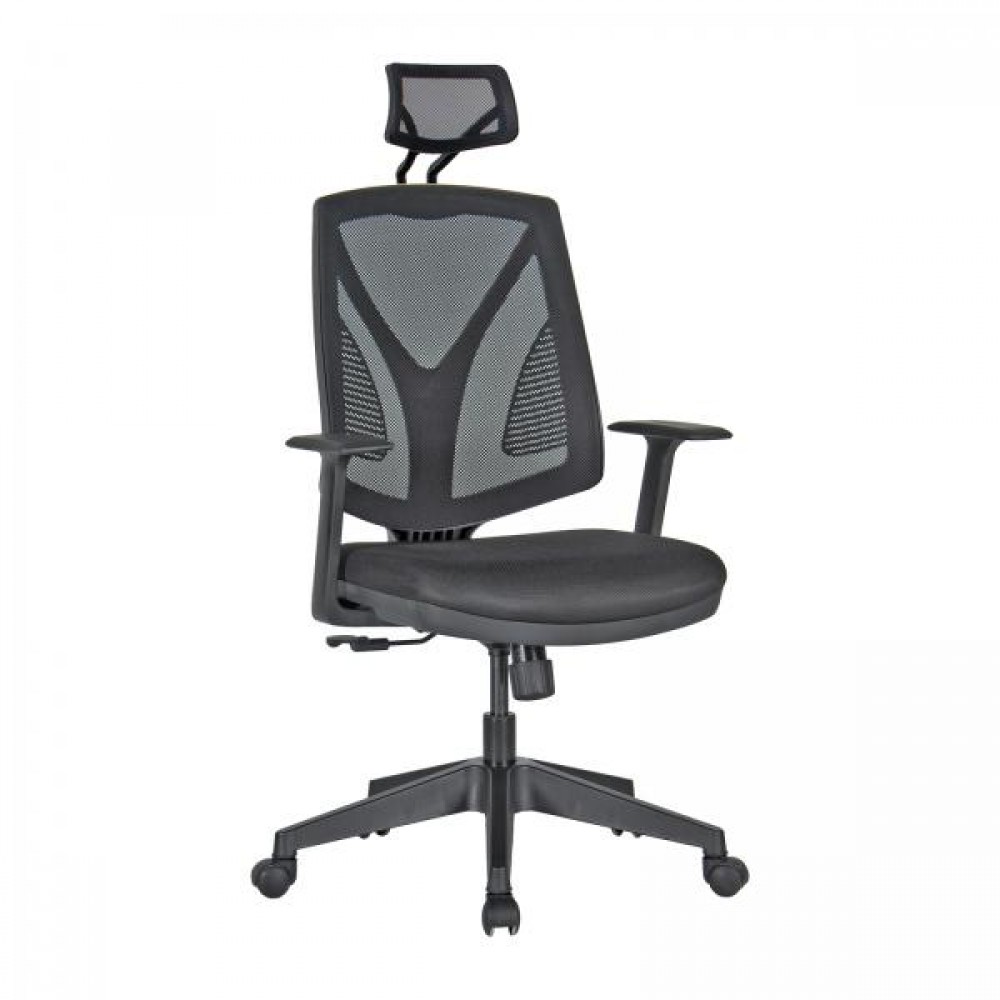 Καρέκλα γραφείου διευθυντή BELLA ύφασμα mesh μαύρο 64x61x118/128