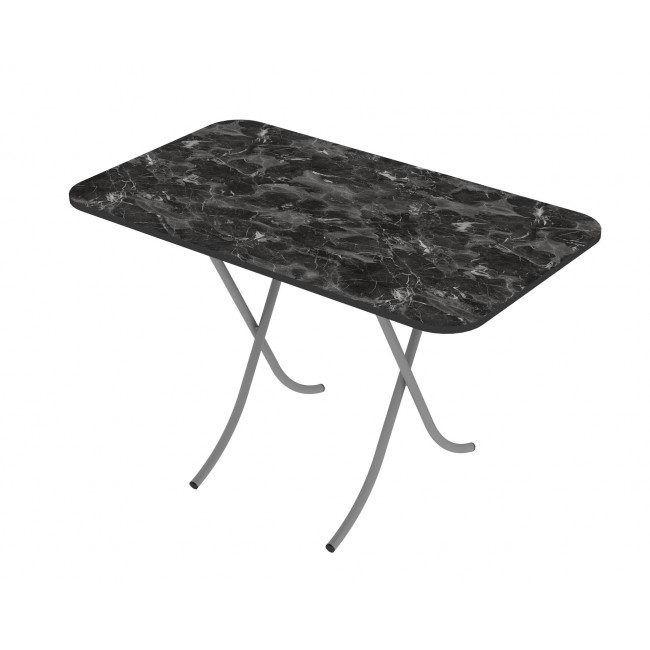 Tραπέζι "MOUNTAIN TOP" πτυσσόμενο από mdf/μέταλλο σε χρώμα μαύρο μαρμάρου 120x70x75