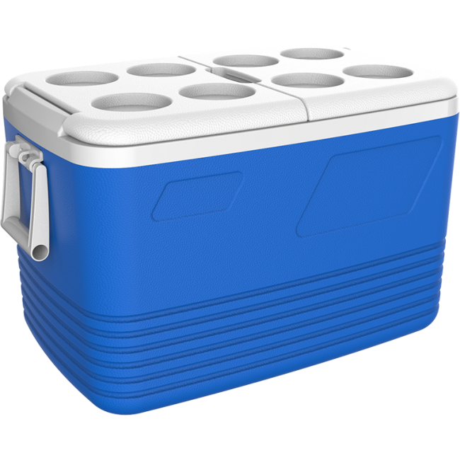 Φορητό ισοθερμικό ψυγείο 60lit. σε χρώμα μπλε-λευκό 60x40x41