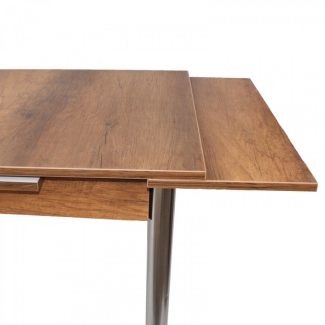 Τραπέζι "ROLLING" ορθογώνιο ανοιγόμενο από mdf/μέταλλο σε χρώμα καρυδί 110x70x75