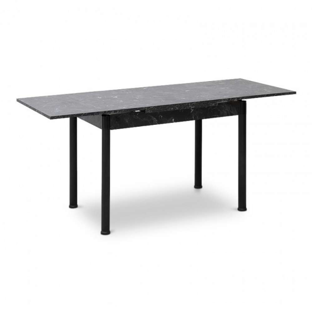 Τραπέζι "ROLLING" ορθογώνιο ανοιγόμενο από mdf/μέταλλο σε χρώμα μαύρο 110x70x75