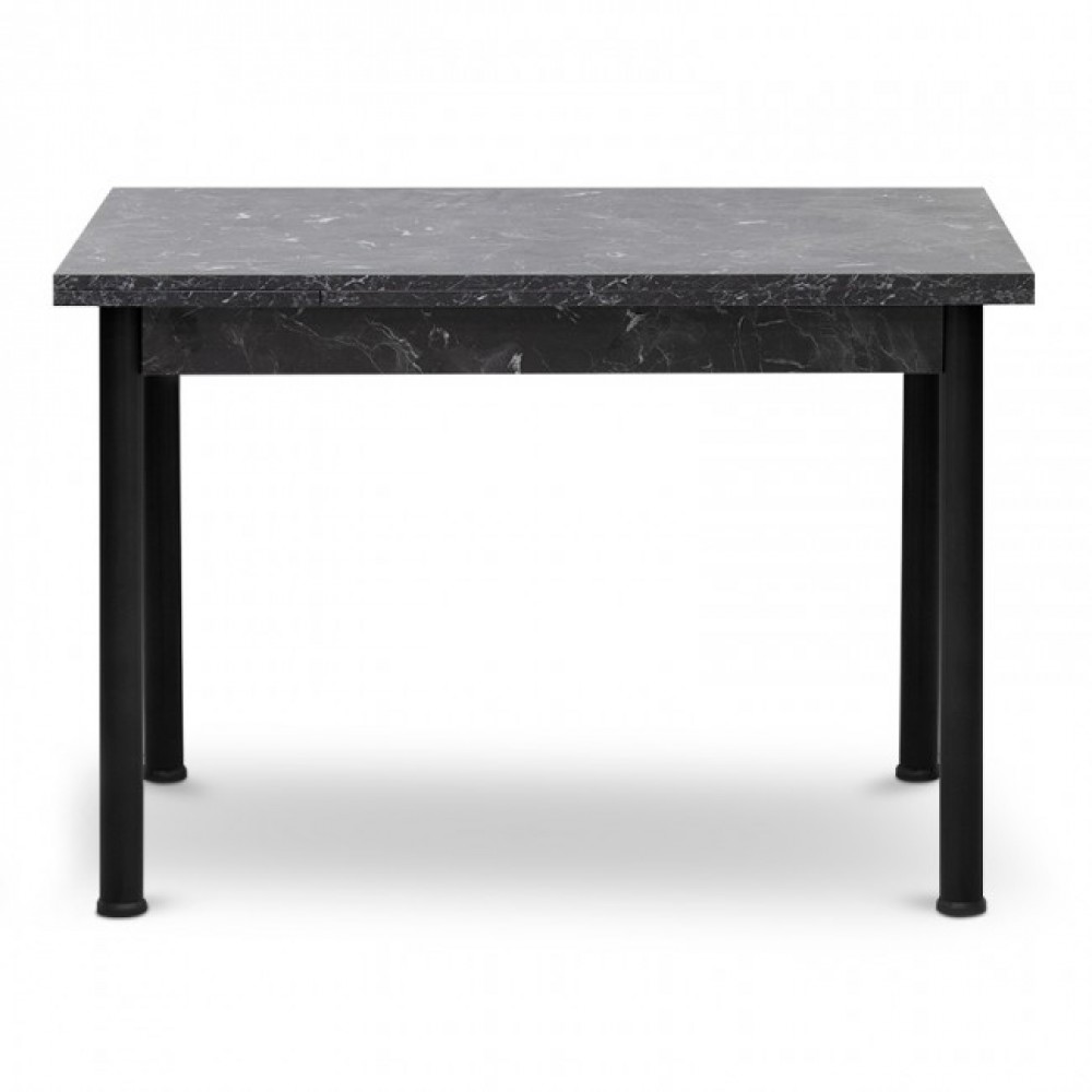 Τραπέζι "ROLLING" ορθογώνιο ανοιγόμενο από mdf/μέταλλο σε χρώμα μαύρο 110x70x75