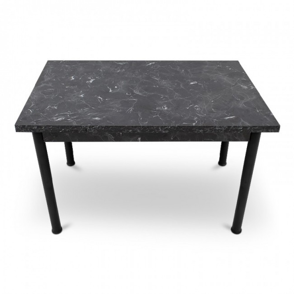 Τραπέζι "ROLLING" ορθογώνιο ανοιγόμενο από mdf/μέταλλο σε χρώμα μαύρο 110x70x75