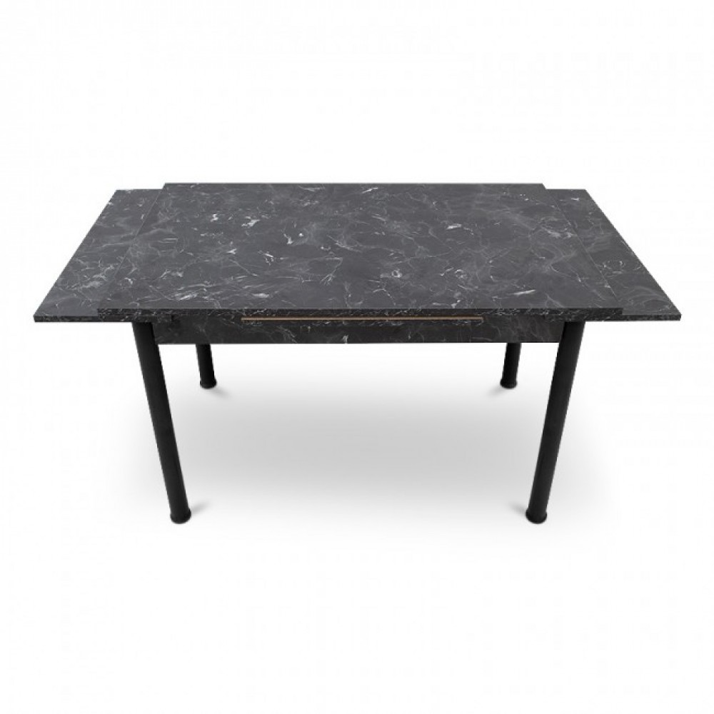 Τραπέζι "ROLLING" ορθογώνιο ανοιγόμενο από mdf/μέταλλο σε χρώμα μαύρο 110x70x75