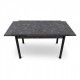 Τραπέζι "ROLLING" ορθογώνιο ανοιγόμενο από mdf/μέταλλο σε χρώμα μαύρο 110x70x75