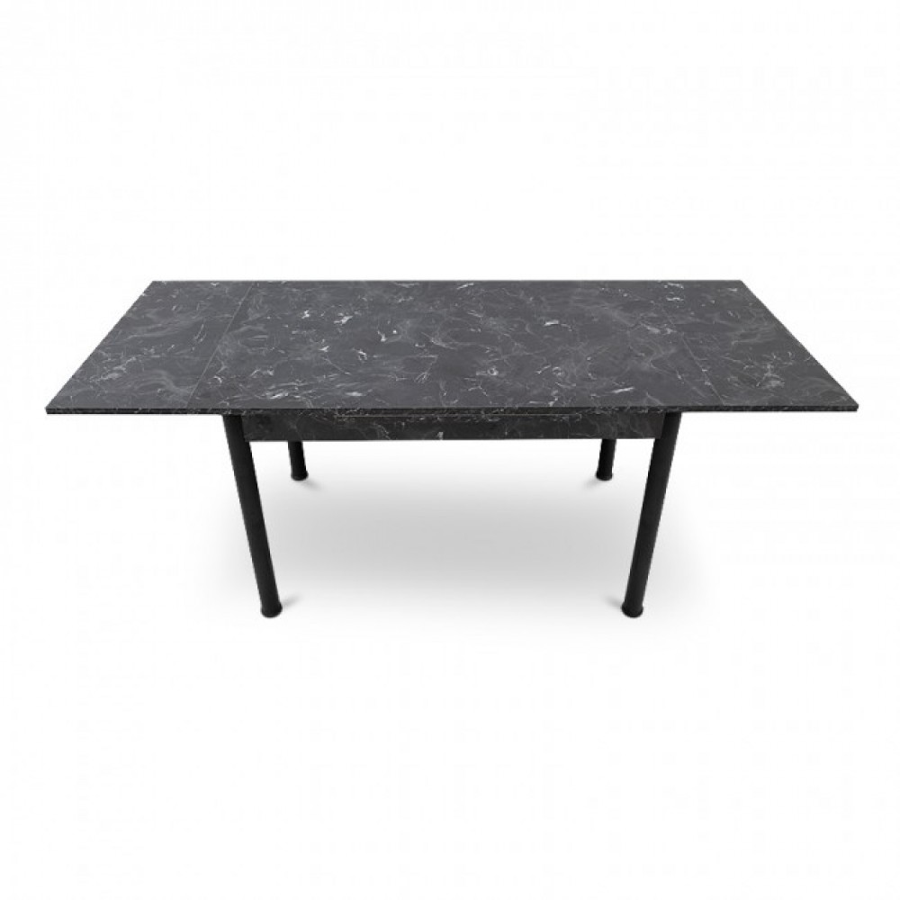 Τραπέζι "ROLLING" ορθογώνιο ανοιγόμενο από mdf/μέταλλο σε χρώμα μαύρο 110x70x75