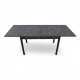 Τραπέζι "ROLLING" ορθογώνιο ανοιγόμενο από mdf/μέταλλο σε χρώμα μαύρο 110x70x75