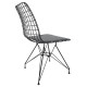 Καρέκλα "SHARLOT" από μέταλλο σε χρώμα μαύρο 46x47,5x84