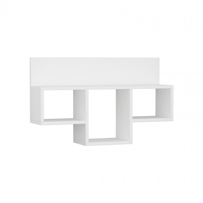 Ραφιέρα τοίχου "DOMINIK" σε χρώμα λευκό 80x20x49