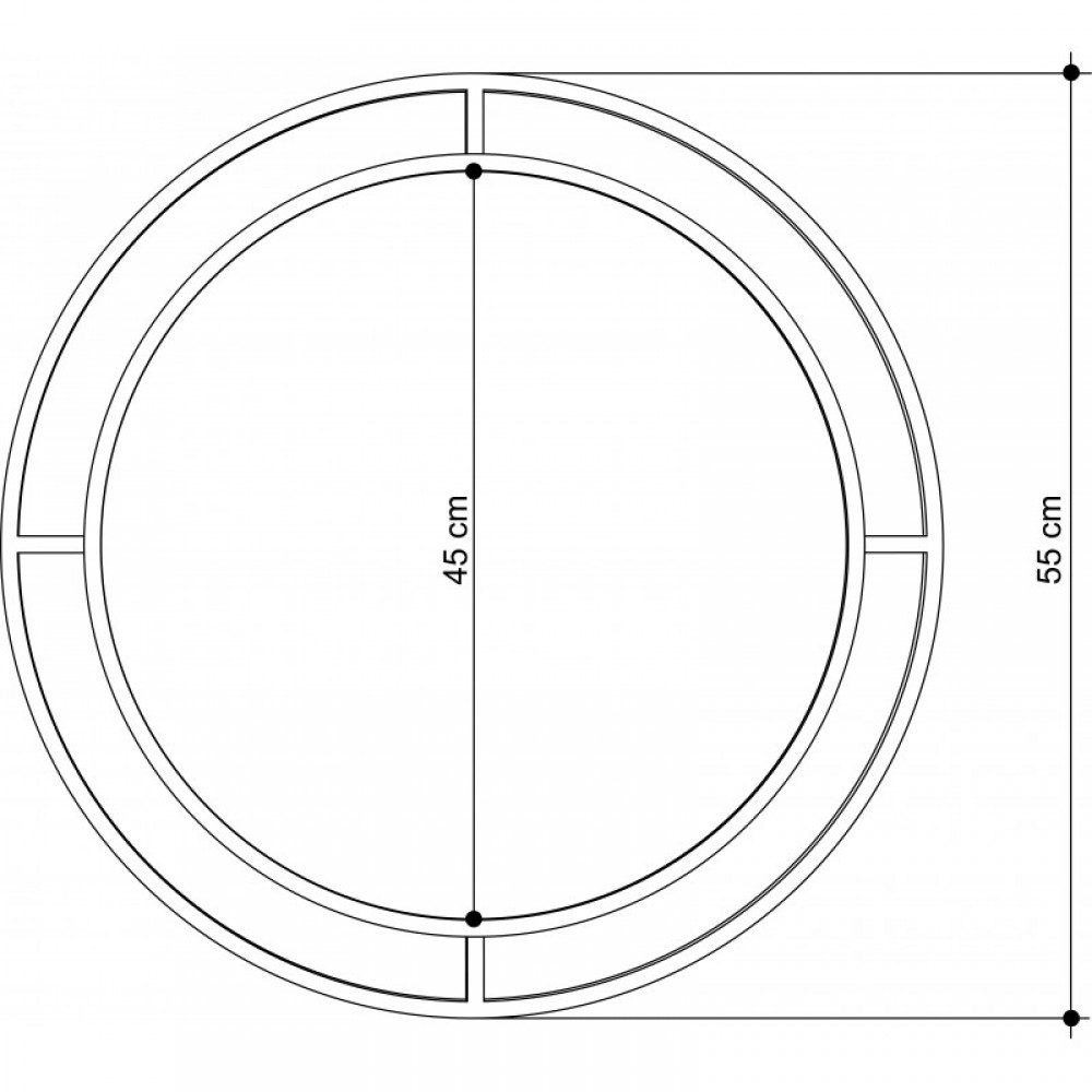 Καθρέφτης "LANA" στρόγγυλος από μέταλλο σε χρώμα χρυσό Φ57x2
