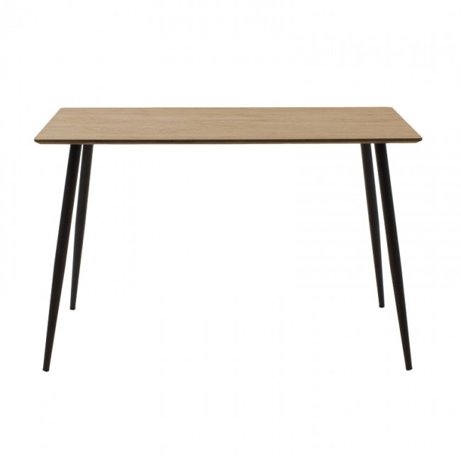 Τραπέζι "VALSE" MDF sonoma-μαύρο 140x80x76εκ