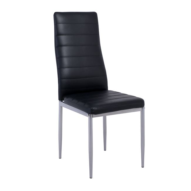 Καρέκλα Sam klikareto μέταλλο-PU μαύρο 41x46x98